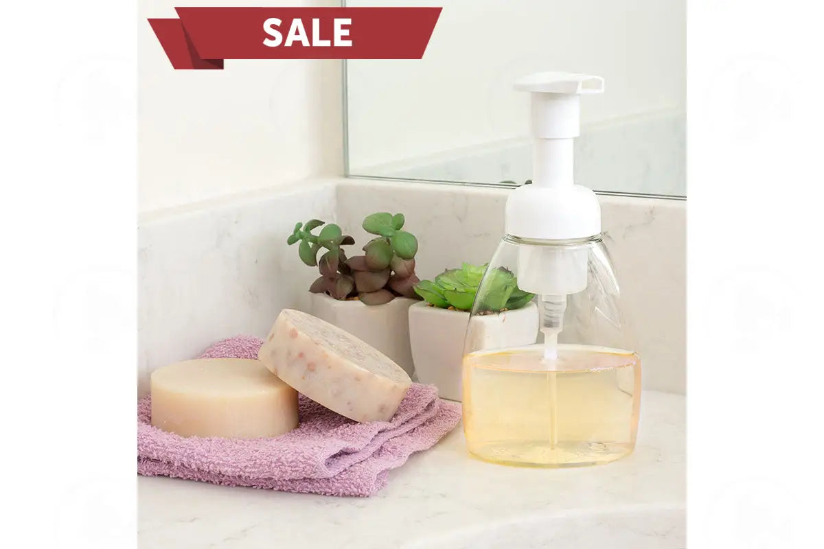 8 Oz. Bottle: Clear Plastic With White Foaming Pump