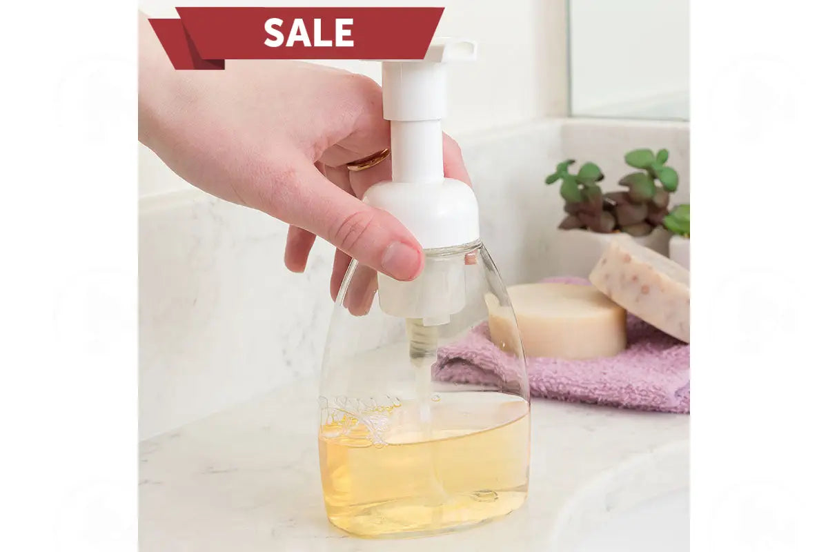 8 Oz. Bottle: Clear Plastic With White Foaming Pump