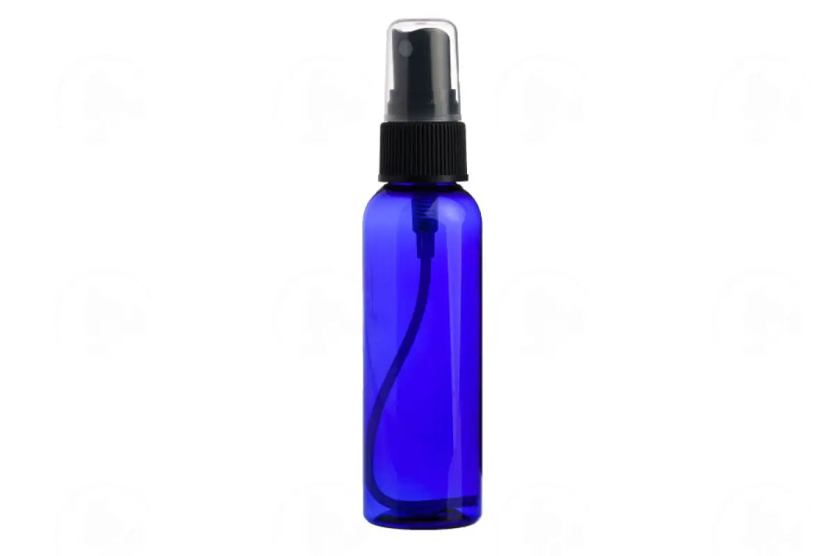 2 Oz. Bottle: Plastic With Black Misting Spray Top Blue