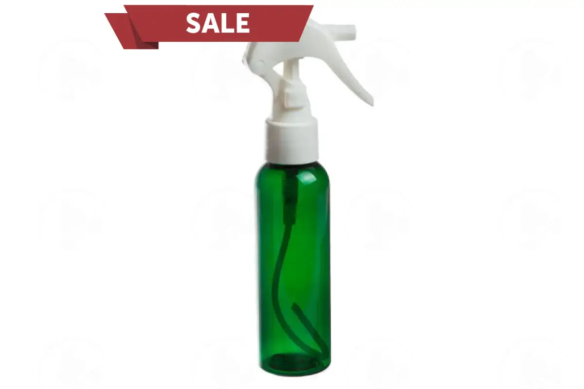 2 Oz. Green Plastic Bottle With White Trigger Sprayer