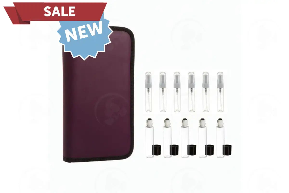 4 Ml Sample Clutch With Spray And Roll-Ons (Holds 12 Vials) Purple