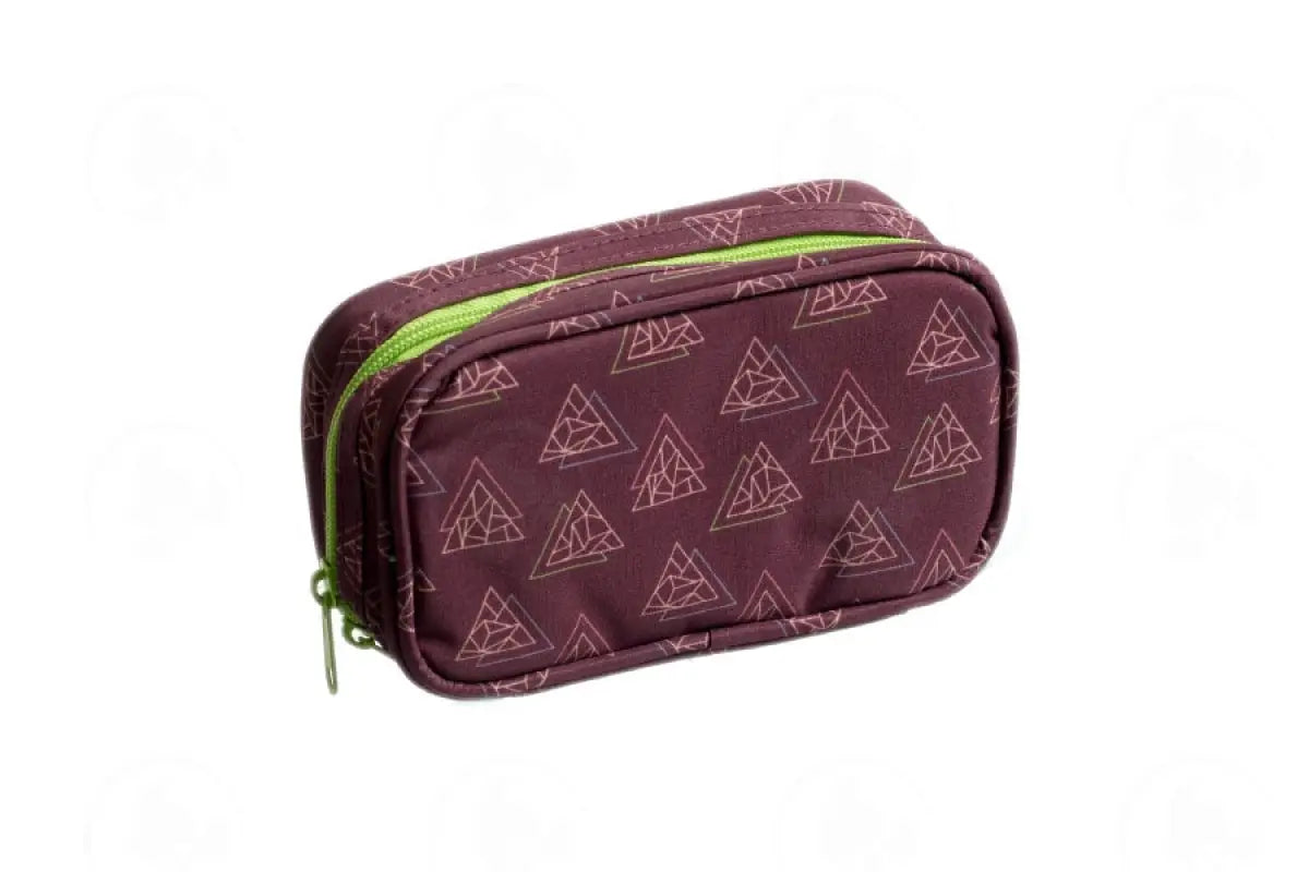 Aroma Ready™ Travel Case: 15 Ml (Holds 10 Vials) Purple Geometric Triangles