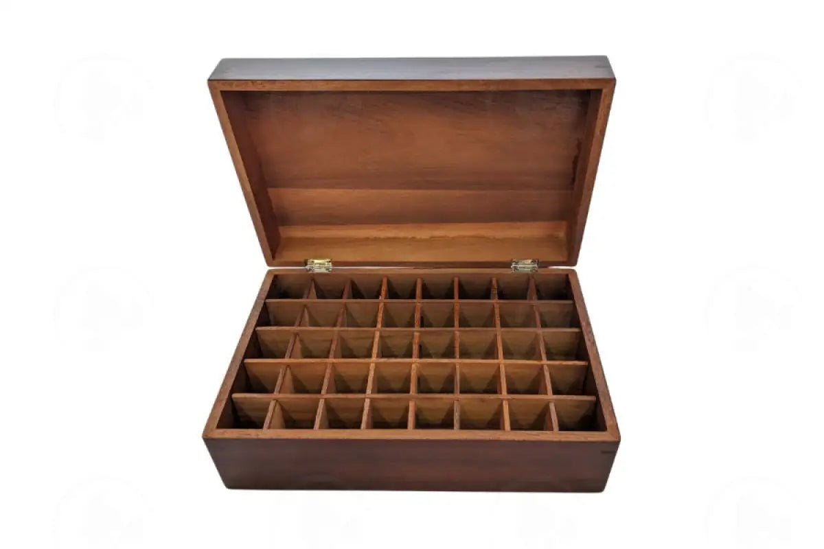 Acacia Wood Essential Oil Storage Box (Holds 40 Vials)