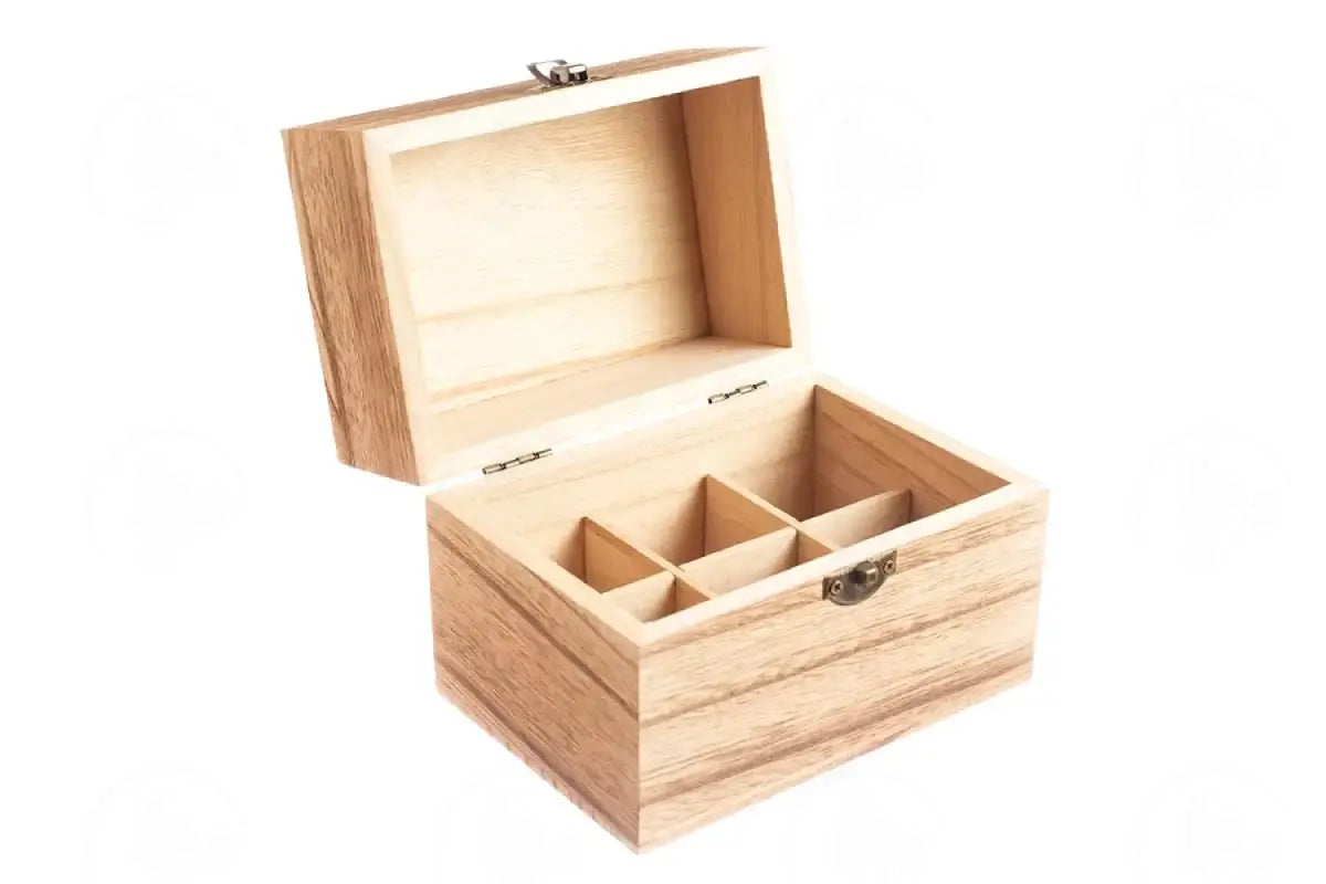 Feathergrain Wood Essential Oils Box (Holds 6 Vials)