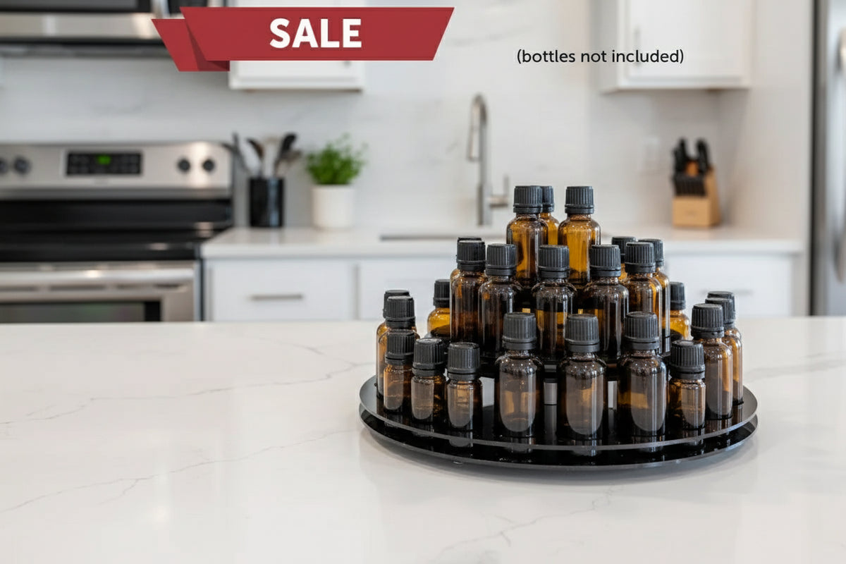 3-Tier Acrylic Display Carousel (Holds 33 Large Vials)