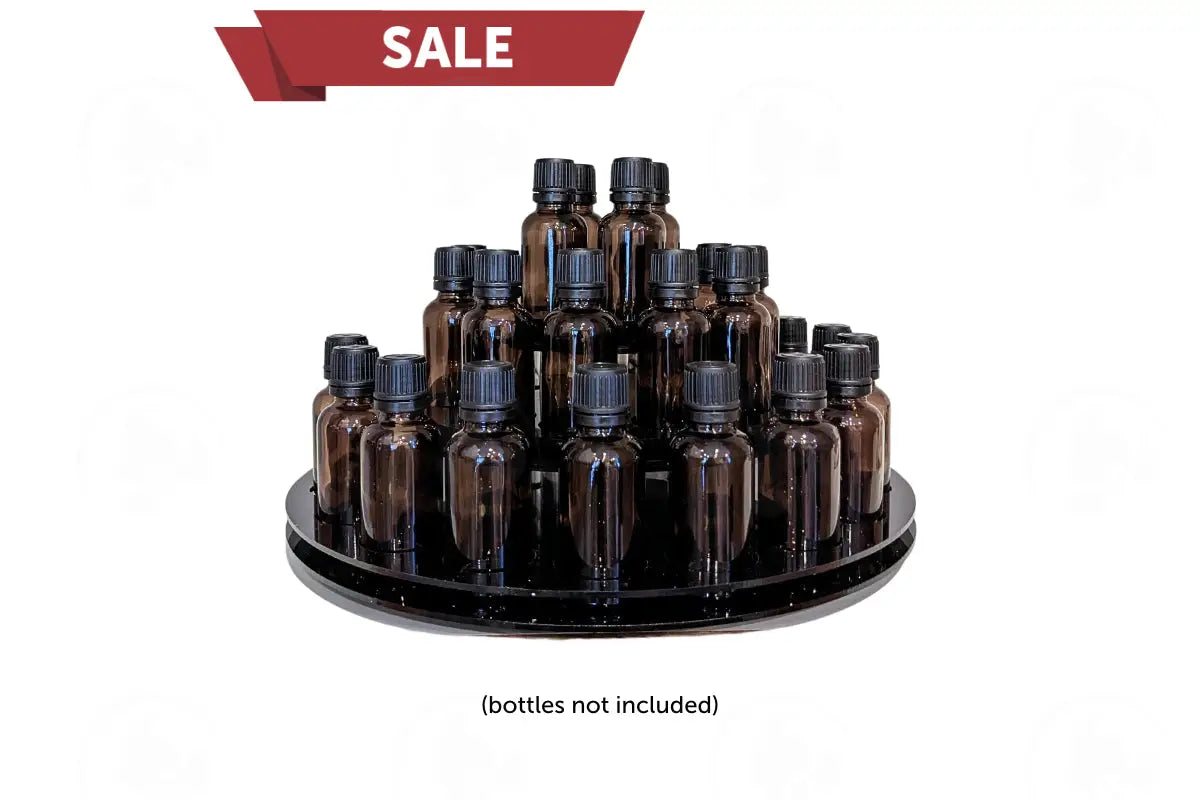 3-Tier Acrylic Display Carousel (Holds 33 Large Vials)