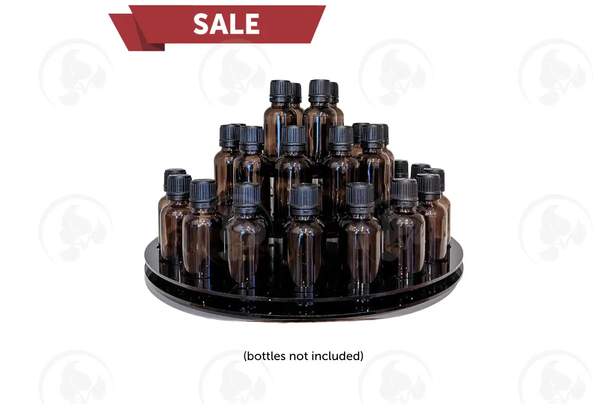 3-Tier Acrylic Display Carousel (Holds 33 Large Vials)