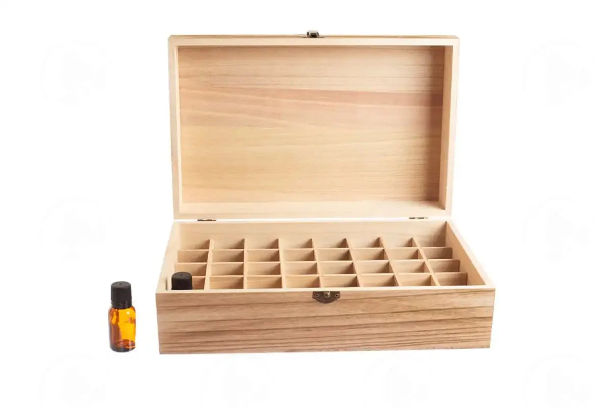 Feathergrain Wood Essential Oils Box (Holds 40 Vials)