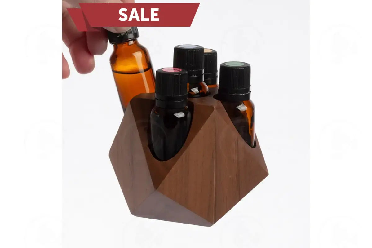 Wooden Geometric 15 Ml Display Riser (Holds 5 Vials)