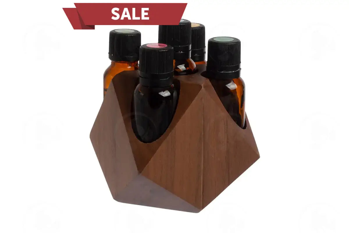 Wooden Geometric 15 Ml Display Riser (Holds 5 Vials)
