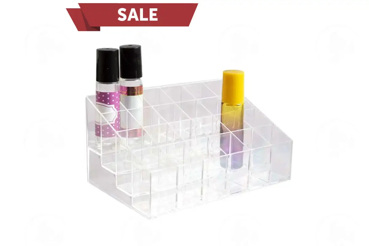 4-Tier Clear Plastic Display Riser (Holds 24 Vials)