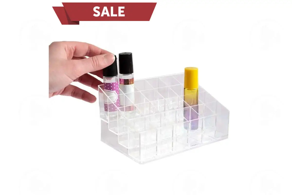 4-Tier Clear Plastic Display Riser (Holds 24 Vials)