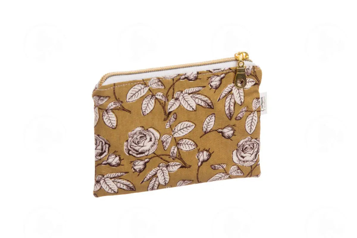 Small Roll - On Travel Pouch (Holds 4 Vials) Green Floral