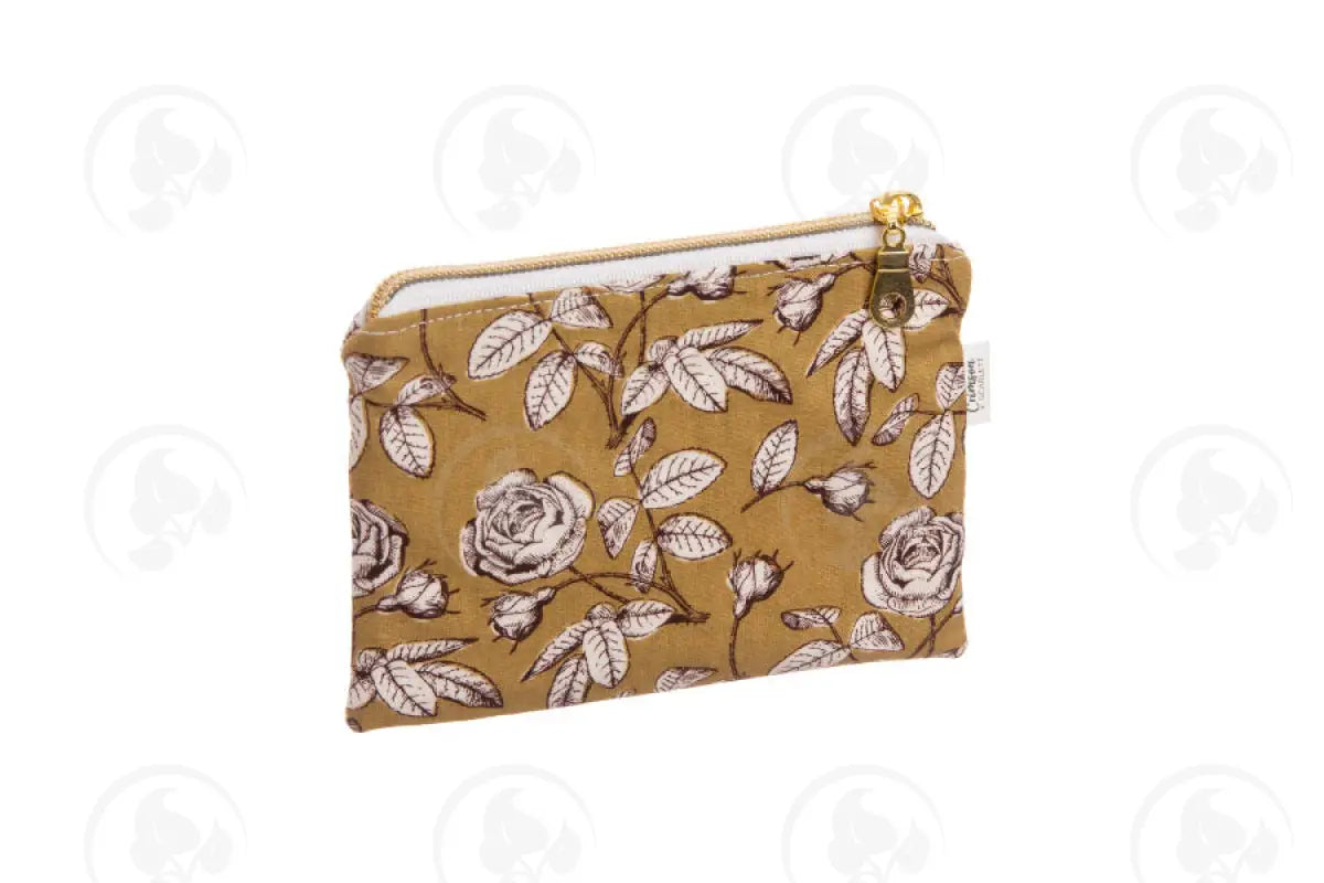 Small Roll - On Travel Pouch (Holds 4 Vials) Green Floral