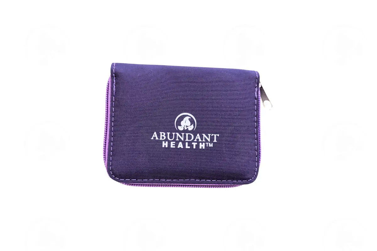 Sample Case: For 5/8 Dram Vials; Abundant Health Branded (Holds 12 Vials) Purple