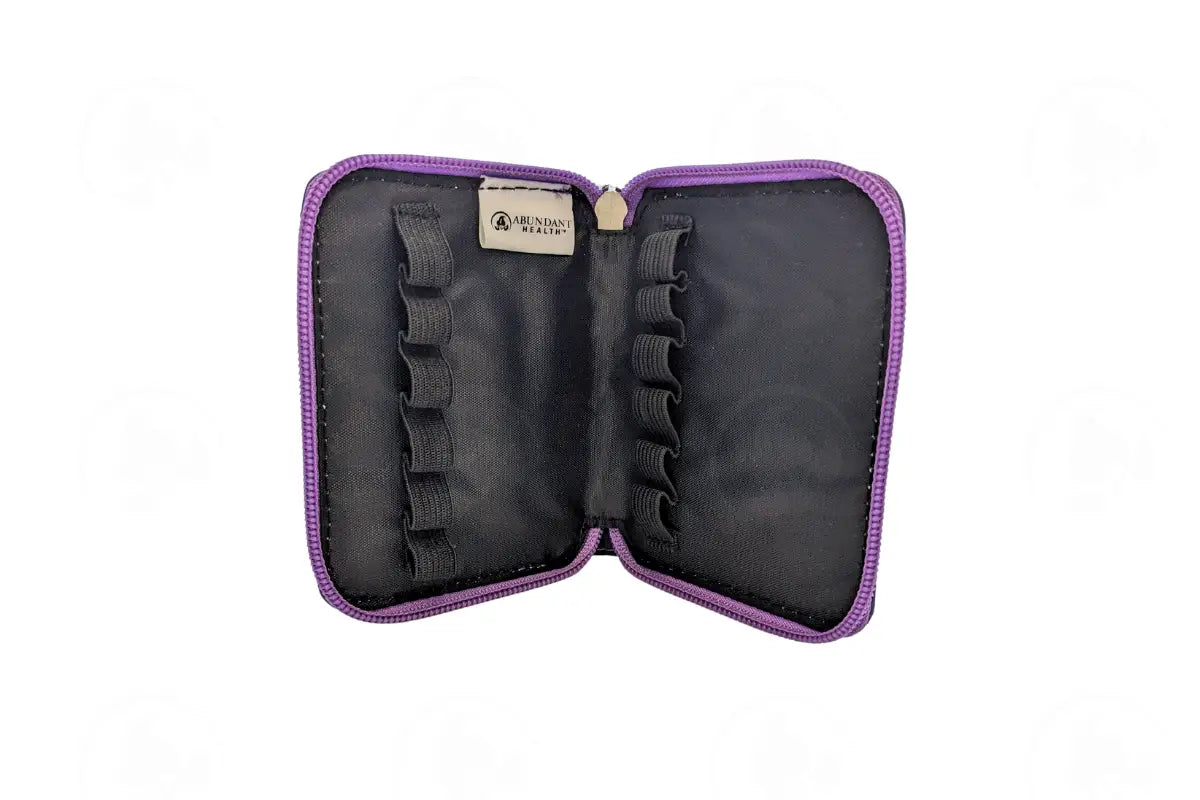 Sample Case: For 5/8 Dram Vials; Abundant Health Branded (Holds 12 Vials) Blue With Polka Dots