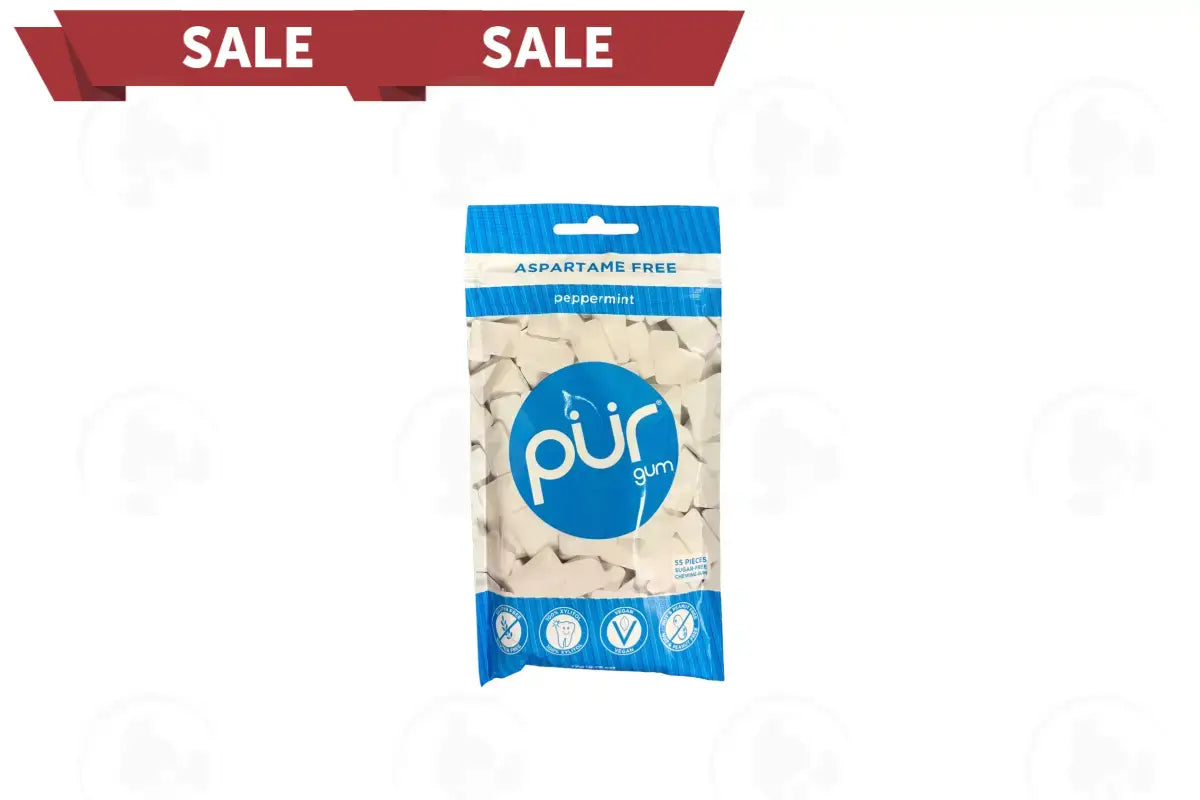 PUR Peppermint Gum - Aspartame Free - Sugar Free 100% Xylitol - (55 Pieces)