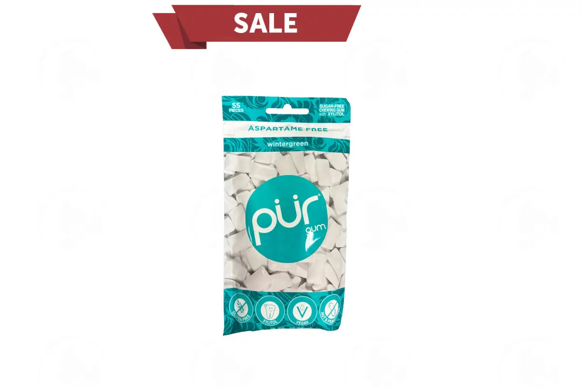 PUR Wintergreen Gum - Aspartame Free - Sugar Free 100% Xylitol - (55 Pieces)