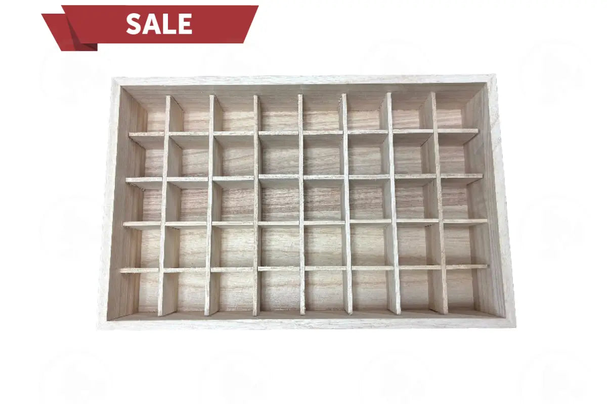 Light Feathergrain Wood Essential Oils Tray (Holds 40 Vials)