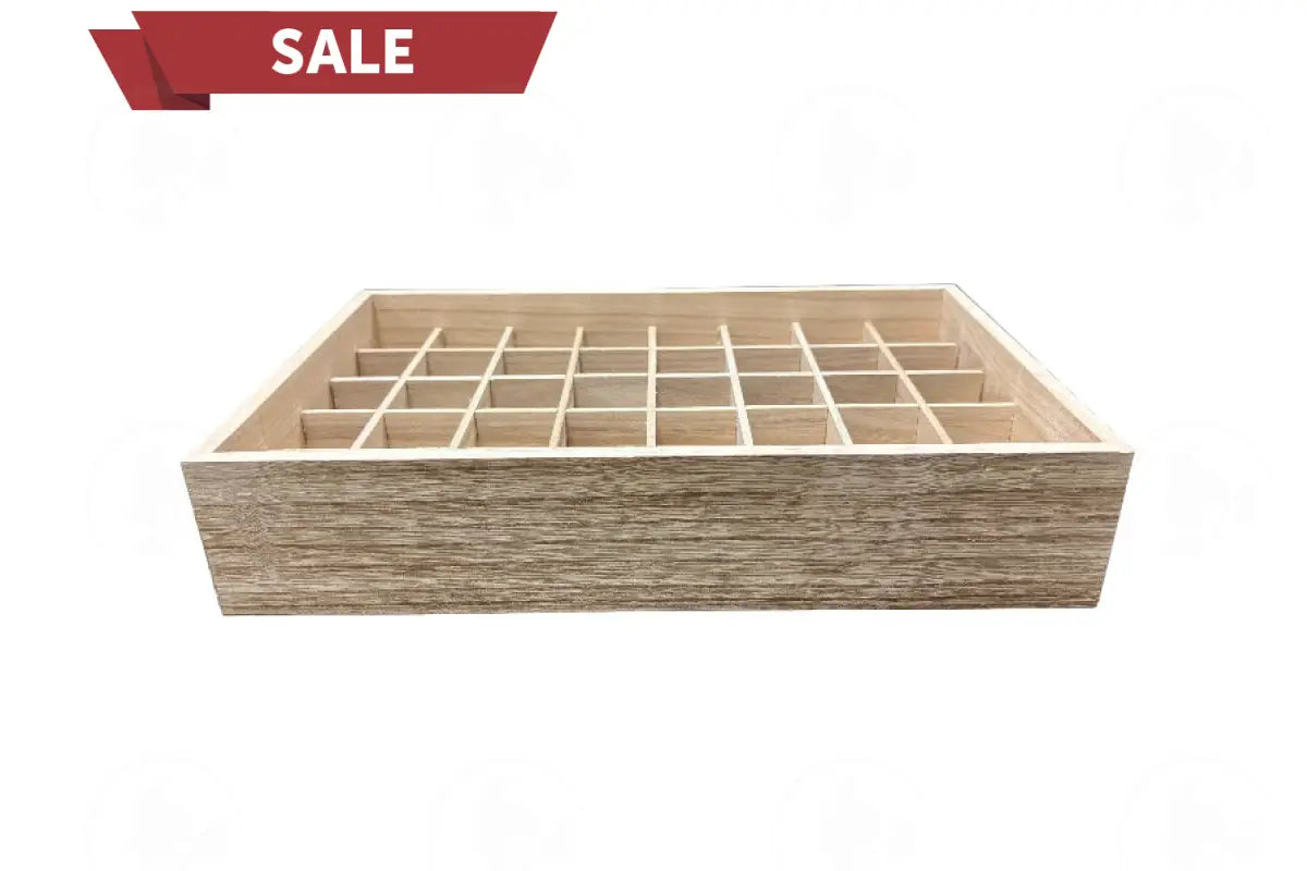 Light Feathergrain Wood Essential Oils Tray (Holds 40 Vials)