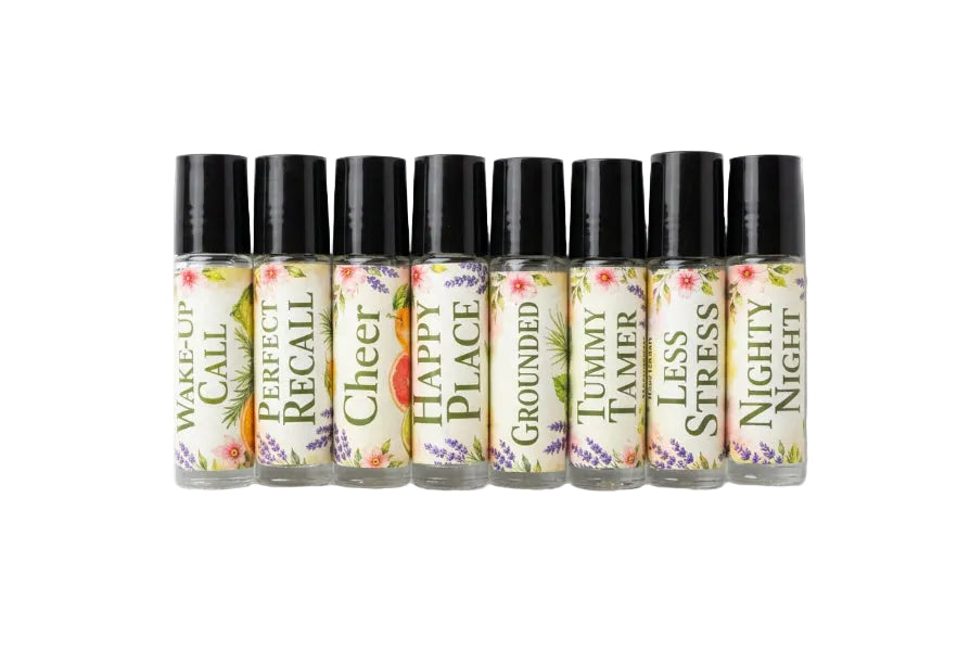 DIY Essential Oil Roller Blend Labels - Set of 8