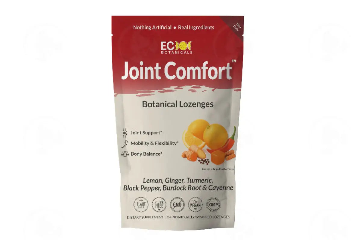 Joint Comfort (Complete) Botanical Lozenges - Supports Joint Comfort & Mobility - Organic Turmeric Ginger Lemon Black