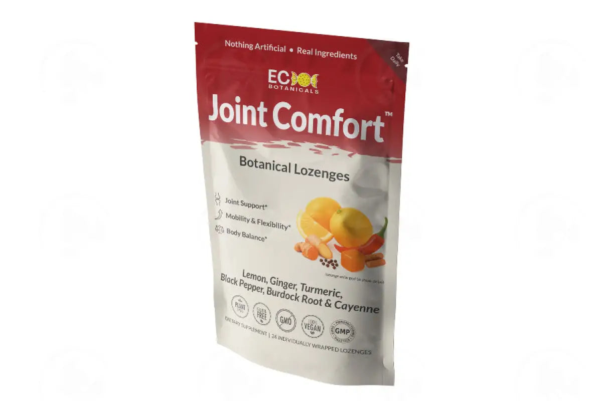 Joint Comfort (Complete) Botanical Lozenges - Supports Joint Comfort &amp; Mobility - Organic Turmeric Ginger Lemon Black