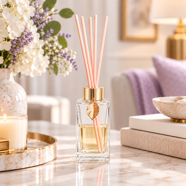 Elegant Essential Oil Glass Reed Diffusers with Recipes (Set of 3 Assorted Bottles)