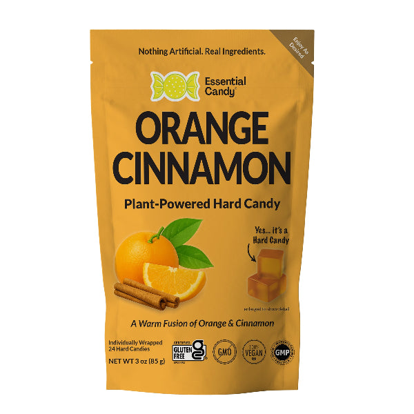Orange Cinnamon Plant-Powered Hard Candy - Heart Friendly Goodness