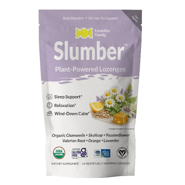 "Slumber Blend" Hard Candy with Chamomile, Skullcap, Passionfruit, Orange, and Lavender