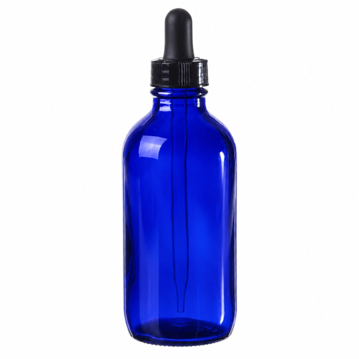 4 oz. Bottle: Blue Glass with Dropper Top